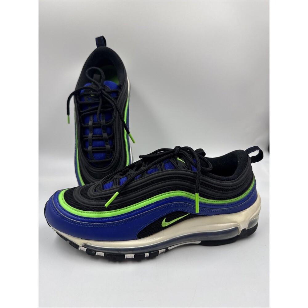 Nike Air Max 97 Royal Blue Neon Sneakers Shoes Mens size 9.5 CW5419-400